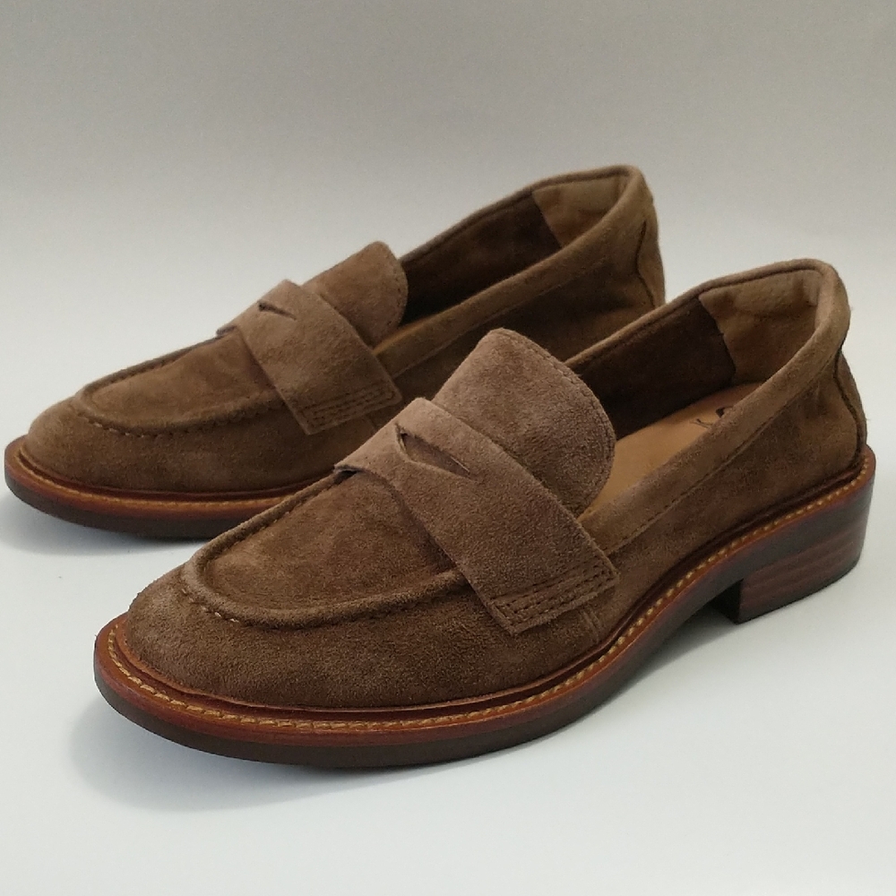 NEW Sofft Mara Penny Tan, Brown Suede Women's Loafers. Round-Toe Size-6.5 - Picture 3 of 11